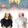 Luxuriöser, langer champagnerfarbener Federschal für Damen, perfekt für Halloween-Kostüme