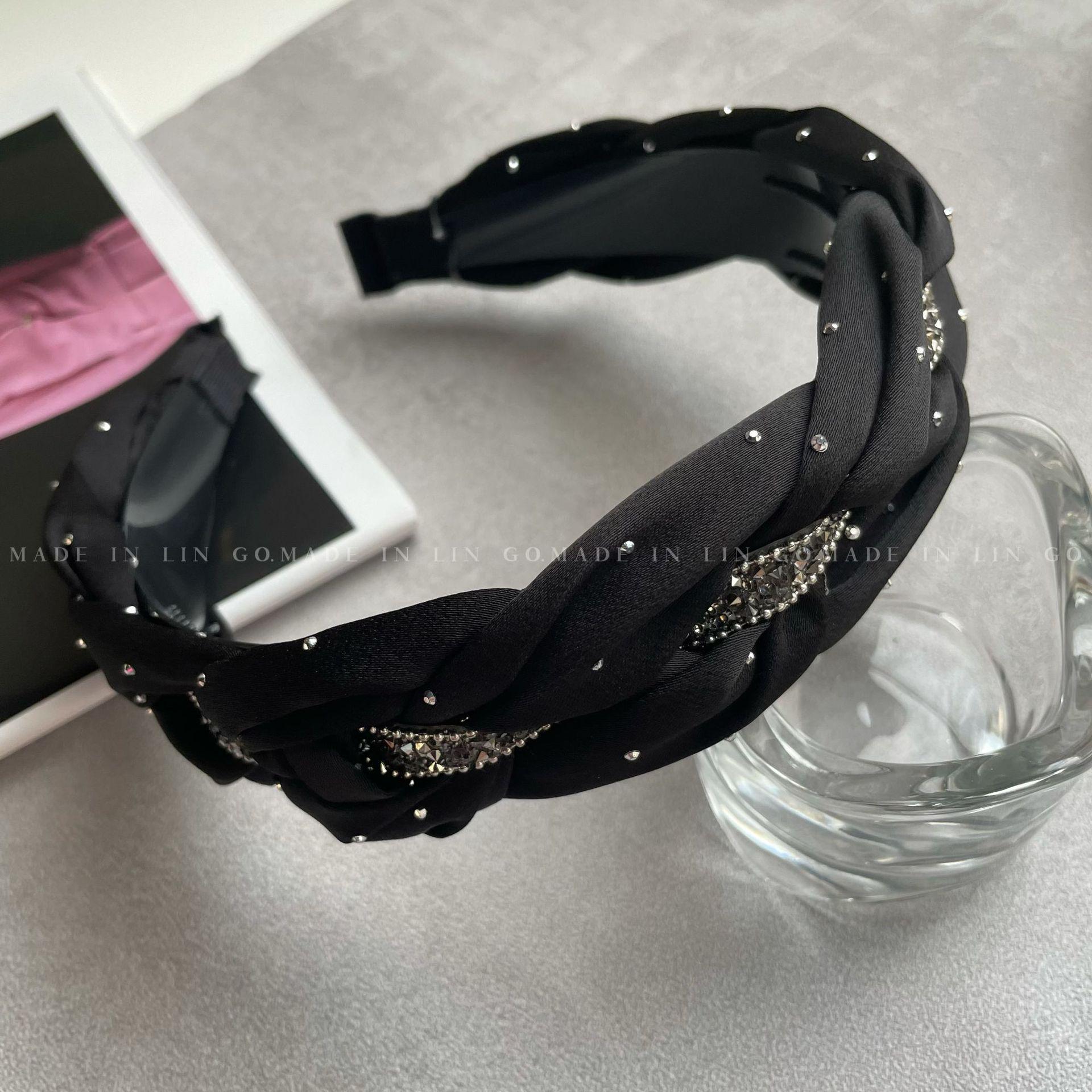 

Изысканная повязка на голову с высоким верхом и стразами 2024 для женщин - Элегантная заколка для волос