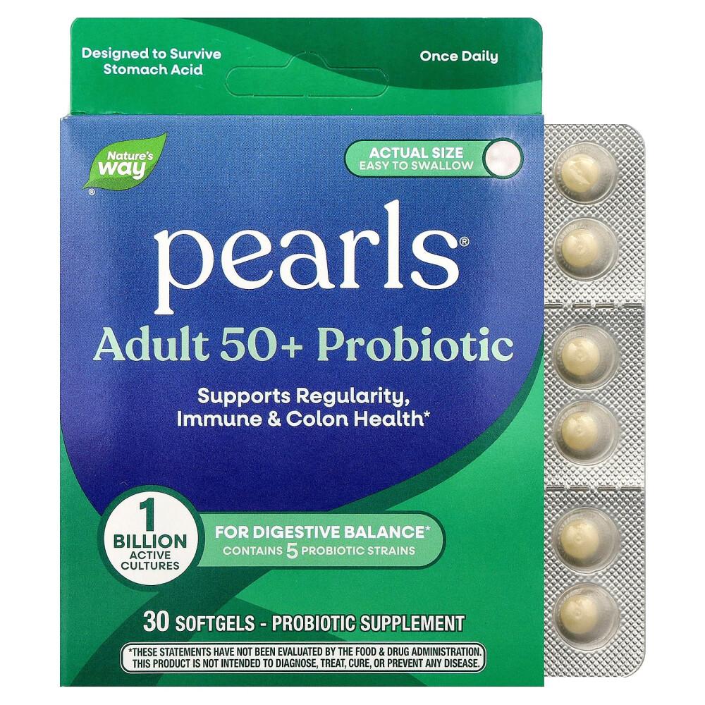 

Nature s Way Enzymatic Therapy Probiotic Pearls Adult 50+ 30 Softgels 30 pcs - 1 ea