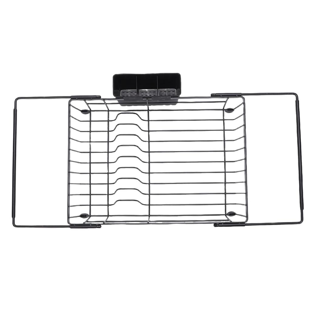 Expandable Dish Drying Rack in Sink Iron Kitchen Utensil Dish Holder Drainer Space Saving for Dishes Plates Bowls