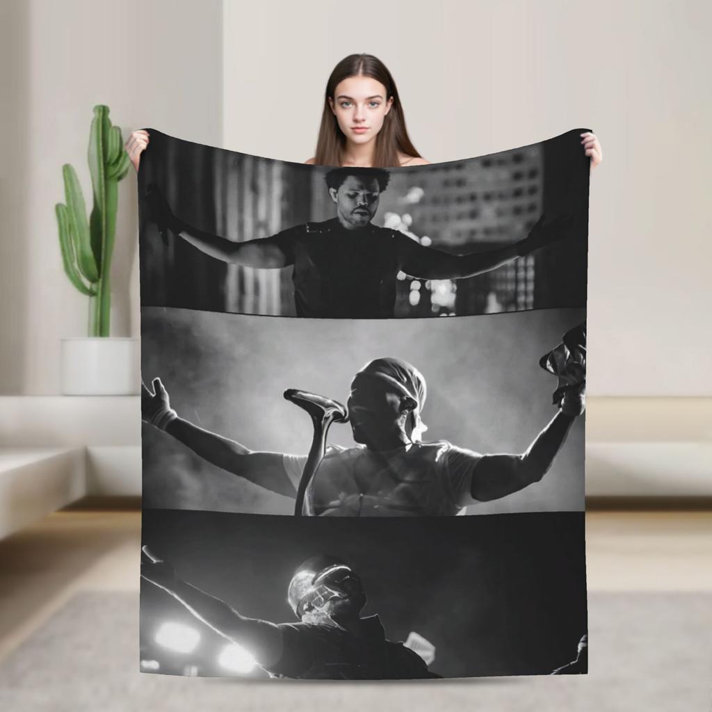 The Weeknds Super Soft Blankets Boy Girl Plush Bedding Throws Aesthetic Outdoor Flannel Bedspread Sofa Bed Cover