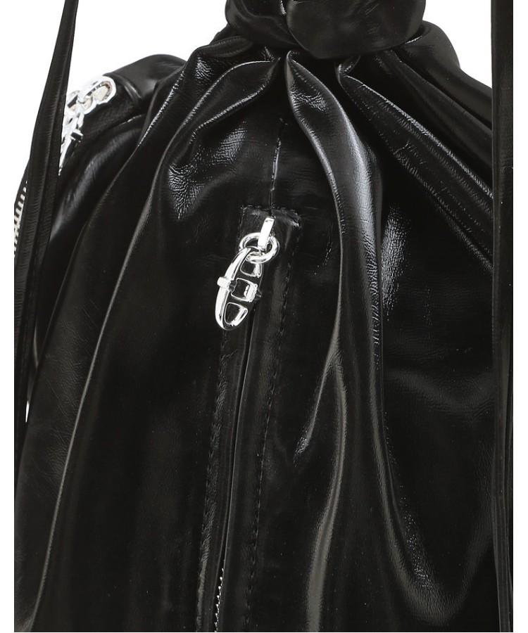 Athe Vanessabruno [Bonbon] Black Glossy Shoulder Bag & Backpack Mini Aaba6E140Bk