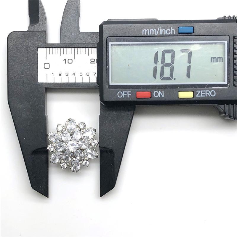 5pc/lot Delicate Crystal Buttons For Fur Coat Cubic Zirconia Button for Coat CZ Sewing Buttons for Cashmere Knit Cardigan