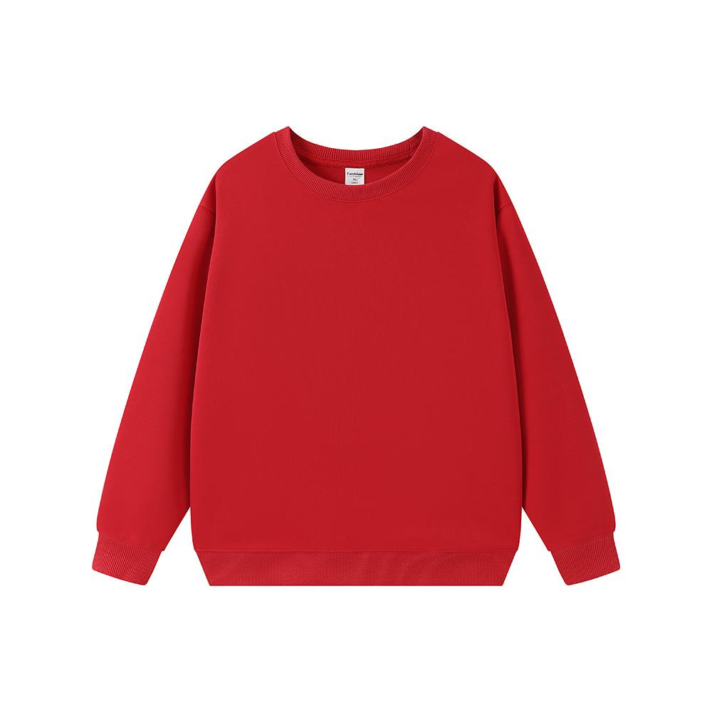 Fashionable 330g Oversized Casual Men's American Streetwear Solid Color Crew Neck Sweatshirt - Men's Fall Winter Basic Sweatshirt