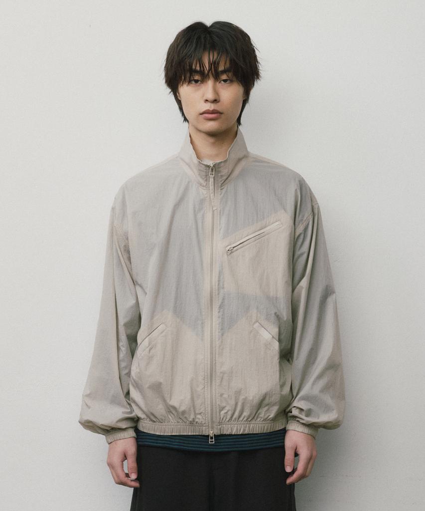 Wmc [Uv Protection] 2-Way Sheared Stand Neck Jacket_Grey