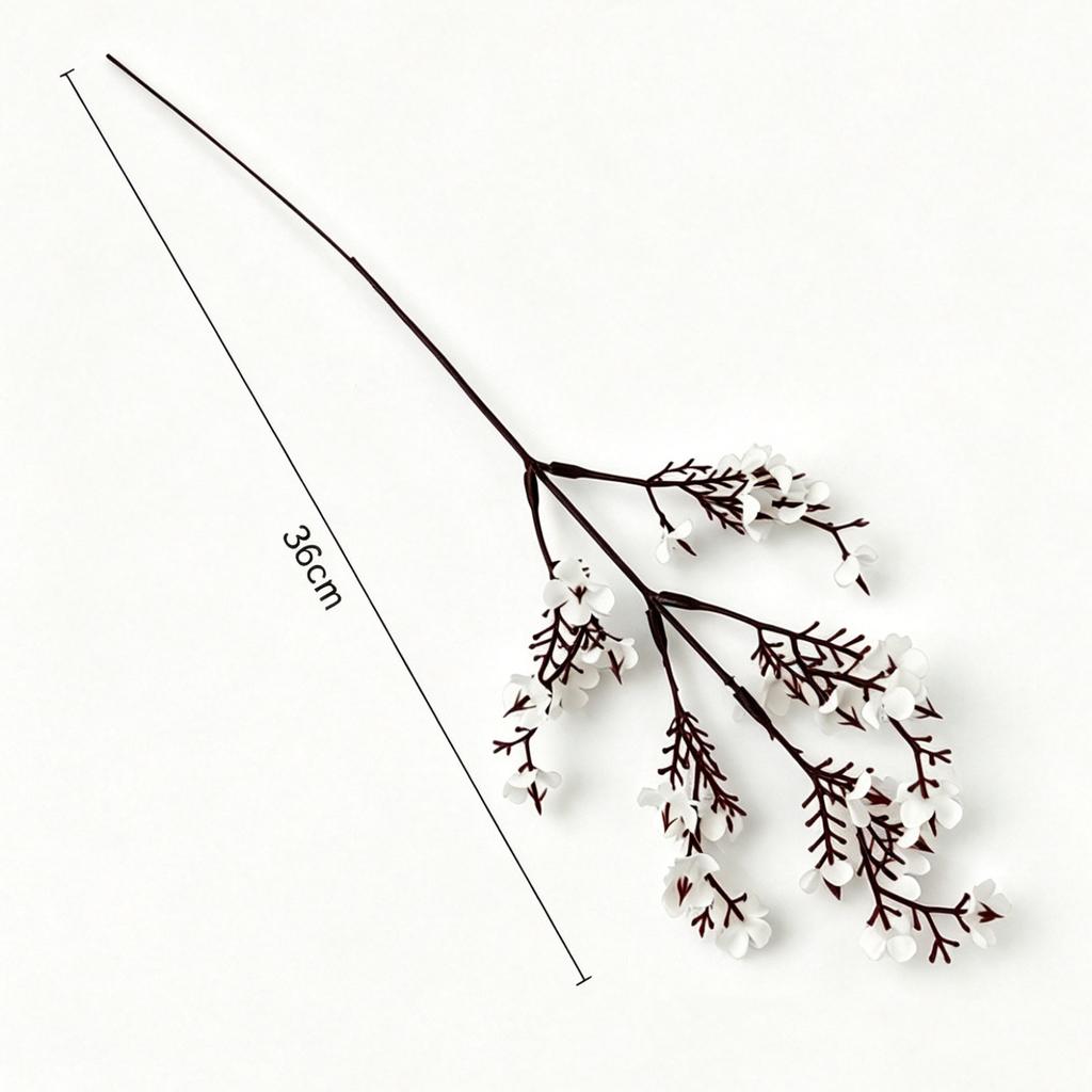 Artificial Silk Flower Stem Decorative Floral Branch for Home Office Wedding Event Arrangement Crafting and DIY Projects 36cm Length