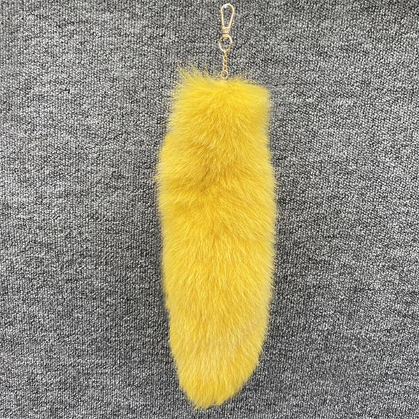 Huge Fluffy Faux Fur Fox Tail Keychain Bag Charms Therian Tail Fox Tail Keychain Fur Pendant Key Chain Plush Pendant Gift For