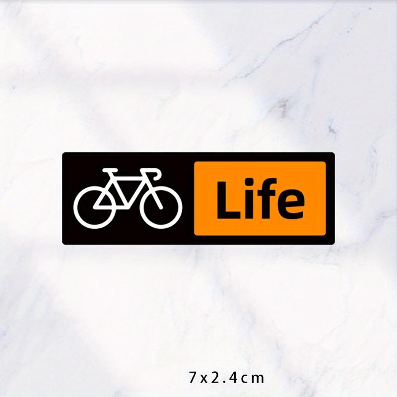 Bike Life Vinyl Sticker, Black Waterproof Durable Decal for Road Bike Steering Wheels Frame Tubes Decor