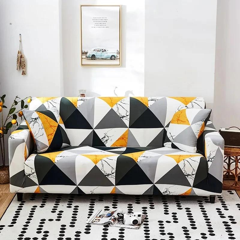 Armchair Anti-dust Furniture Protector Stretch Plaid Sofa Covers Fully-wrap Couch Chair Cover Elastic Sofa Cover for Living Room