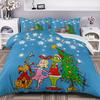 NEU Green Monster Stole Christmas Komfort Bettwäscheset Bettwäscheset Grinch Bettbezug-Set King Queen Größe Für Jungen Mädchen Geschenke