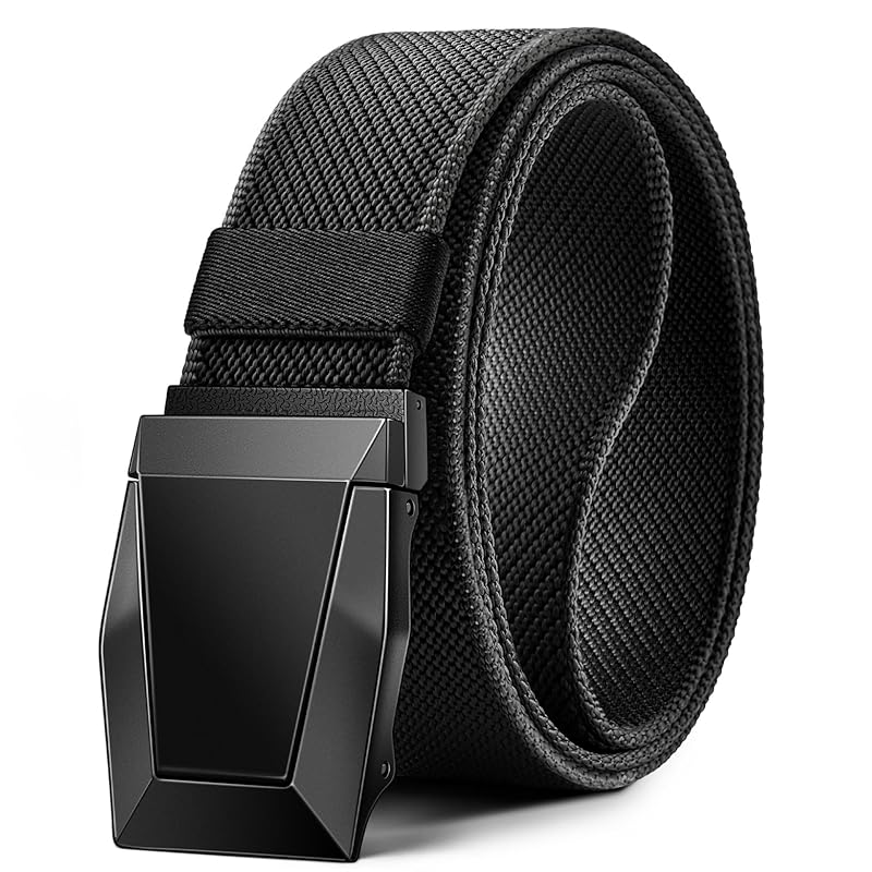 

[KEMISANT] work belt, Belt Men s Tactical Belt Military Belt 38mm, with Quick Release Buckle (Black, Total Length 110cm/Waist Size Adjustable 81-91cm)