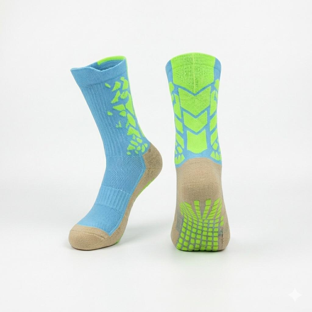 Anti-Slip Breathable Mid-Calf Football Socks with Towel Bottom
