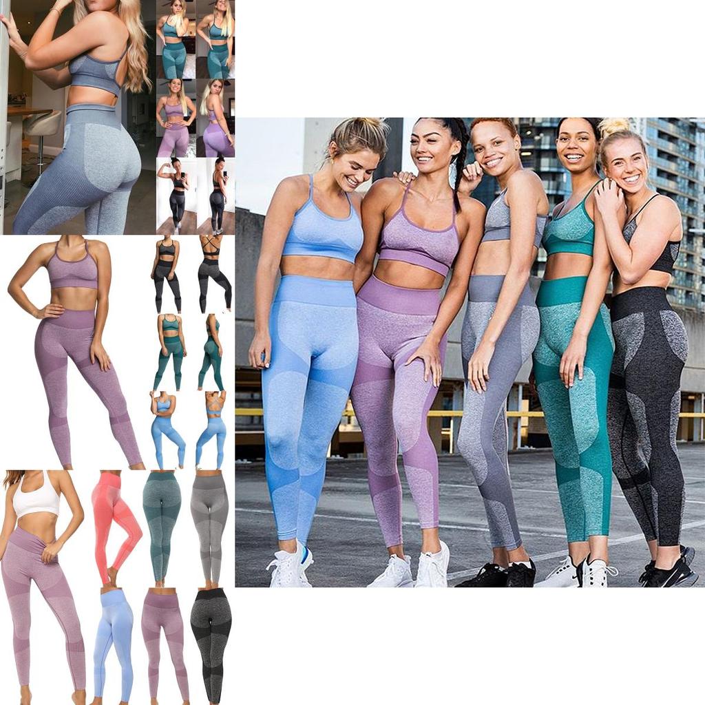 Sleek Women Sleeveless Yoga Set With Padded Bra And High Waisted Elastic Leggings
