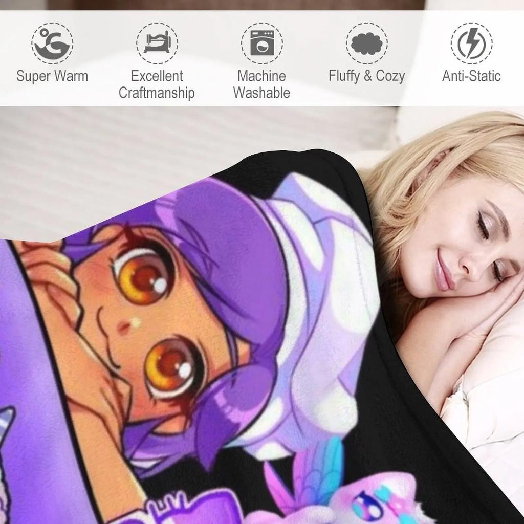 Aphmau Mňau Plyšáci Anime Kočky házet deka Nadýchaná huňatá deka Flanely Deka Turistická deka