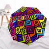 1pc Colorful Pattern Umbrella Portable Folding Umbrella Durable Iron Frame, Suitable for All Seasons Home Travel Outdoor Yy260319054