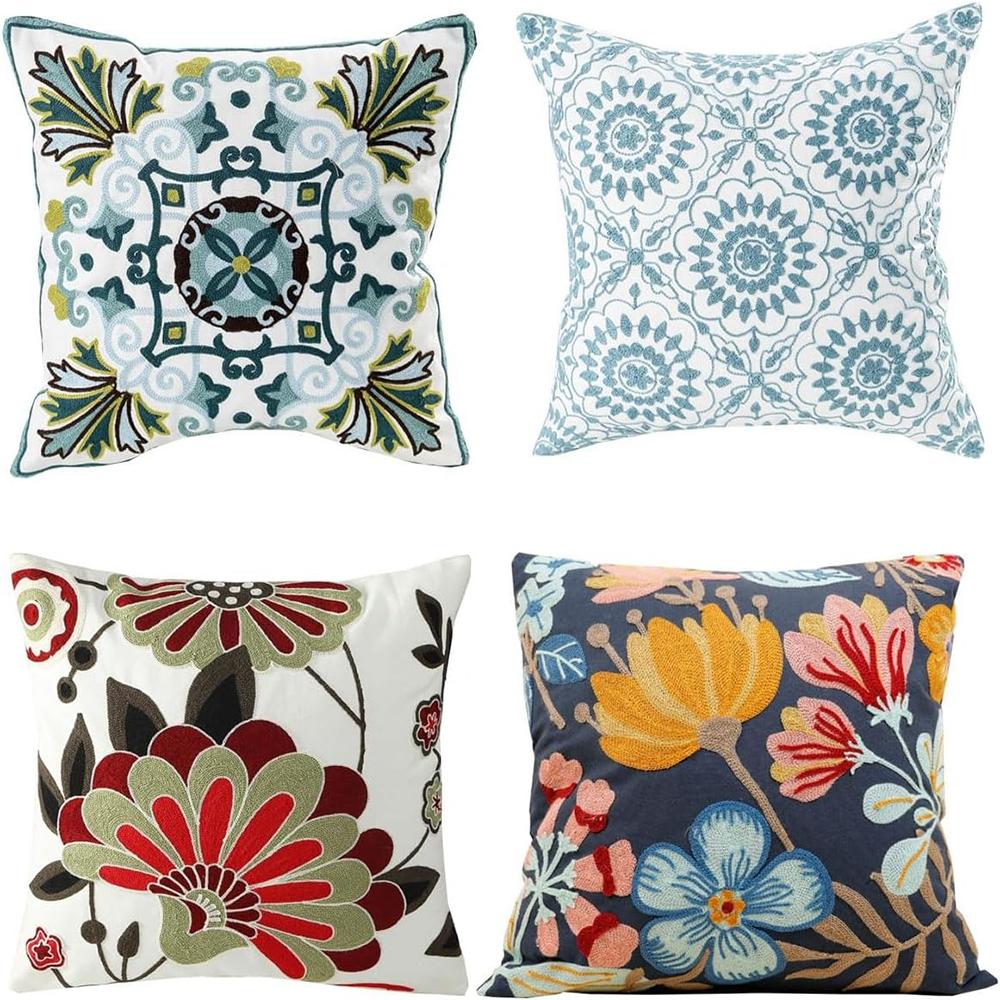 Blue Abstract - Painted Pillow Covers, Calm and Modern DecorLiving Room Sofa Cushion Cover, Bedroom Room Decoration