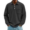 Men's  Corduroy  Fashion  American Style  Leisure  Button  Flip Collar  Pullover  Hoodie