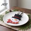 Christmas Dinner Table Setup Cutlery Holder Pockets, Non-woven Fabric Pouch Bags for Spoon Knife Holders Fork, Santa Snowman Reindeer Tableware