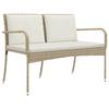Garden Set Beige Poly Rattan