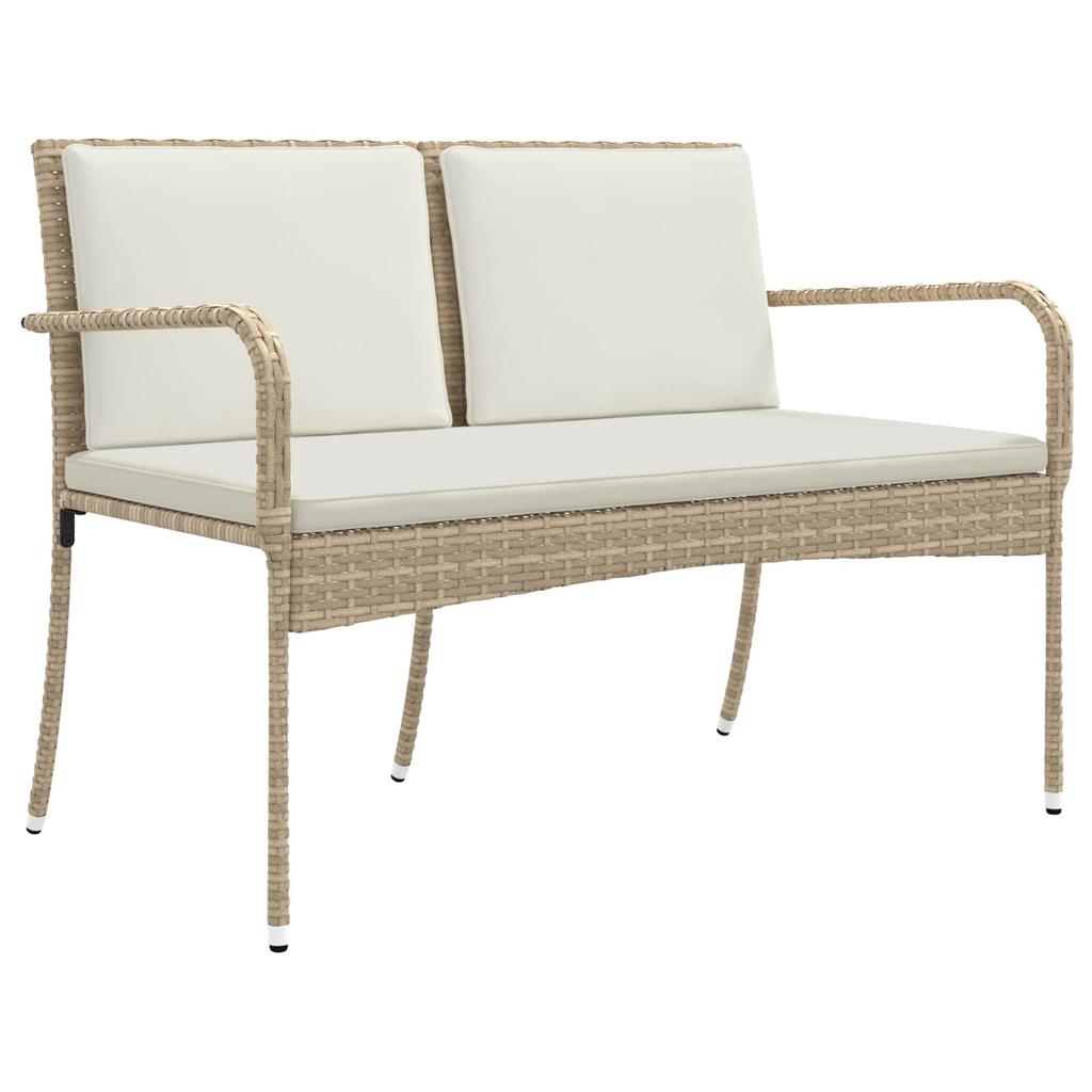Garden Set Beige Poly Rattan