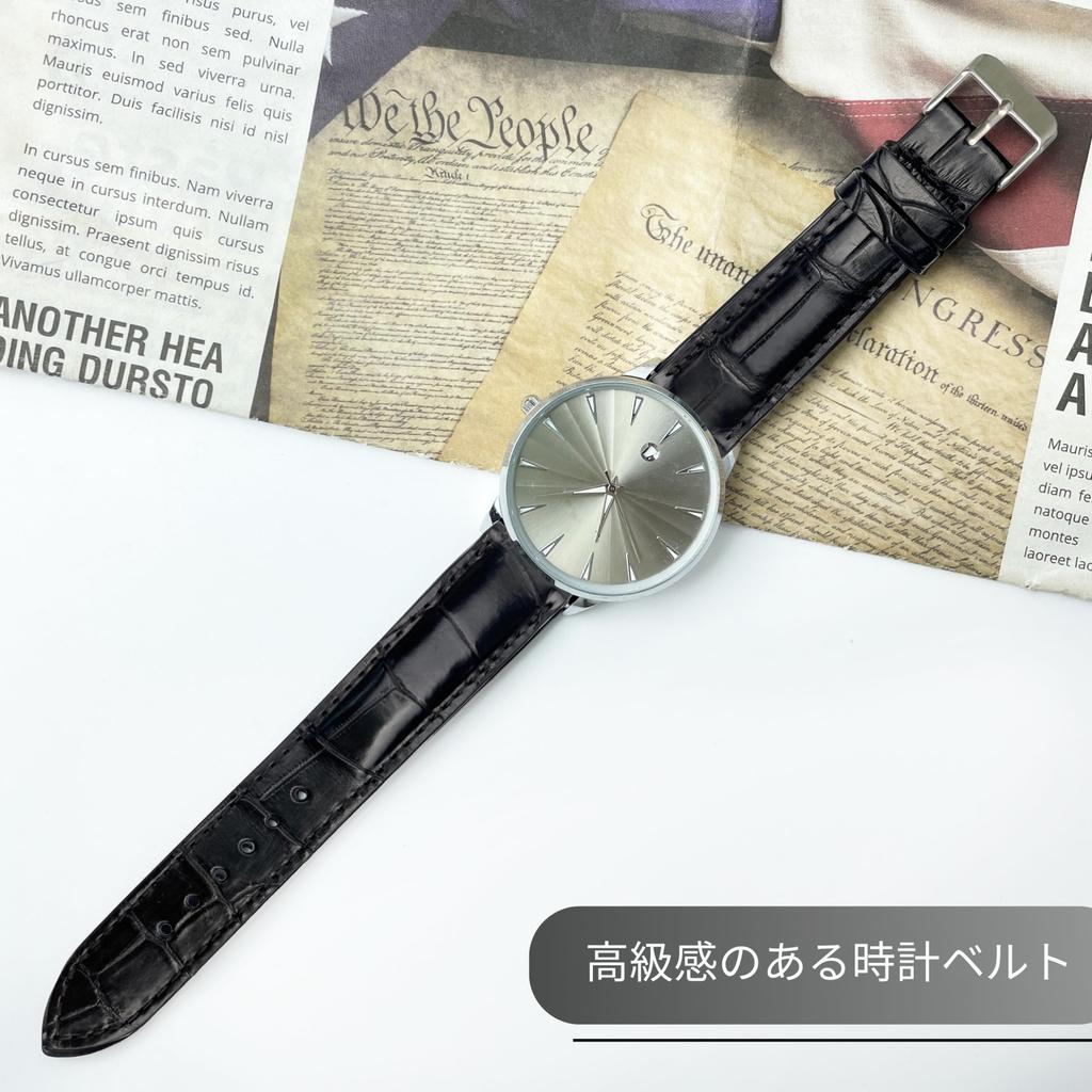 Vinacreations 20mm Black Crocodile Watch Band with Quick Release Spring Alligator Replacement Watch Strap with Wrist Quick Bars, Men's Buckle, Change,