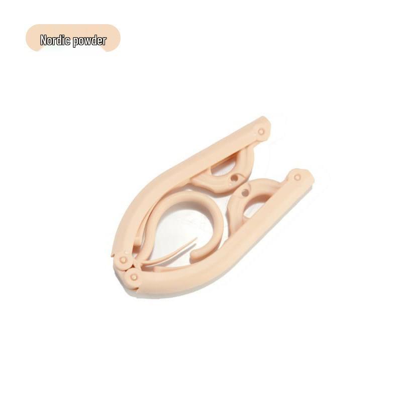 Compact Telescopic Foldable Hanger - Multifunctional Mini Plastic Hanger for Dorms and Travel