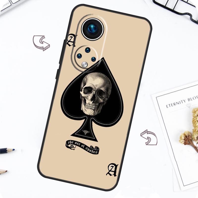 Ace of spades Poker Card Case For Honor Magic 7 Pro 5 6 Lite Honor 200 Pro 50 70 90 X8b X9a X8a X8 X9 X9c X9b Cover