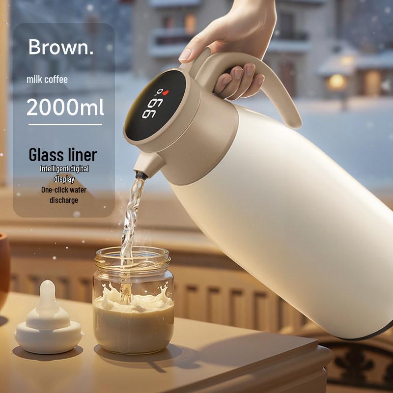 2026 Thermoskanne mit Glaseinsatz - Perfekt für Zuhause & Wohnheim