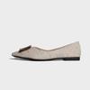 2025 new single shoe flat sole high sense professional style dress daily versatile flat shoes metal buckle Huizhou women's shoes