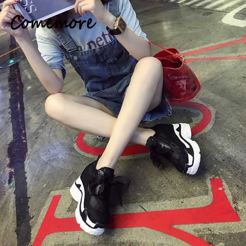 Comemore Adidași Sport Albi cu Toc Înalt, cu Platformă, Pantofi de Exterior Respirabili Casual pentru Femei, Adidași Clasici cu Plasă pentru Femei