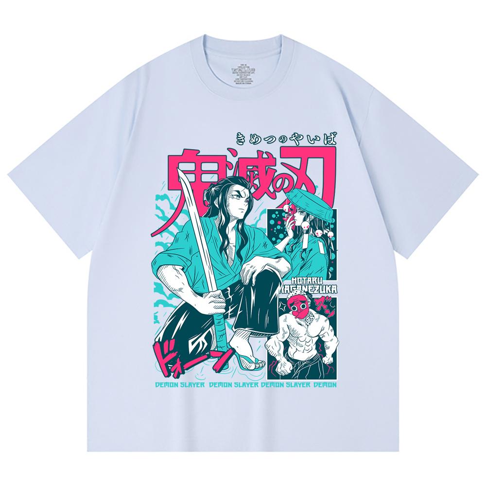 230 Gsm 100% Cotton Demon Slayer V94 Haganezuka Print Unisex Heavy Cotton T Shirt