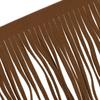 Uxcell 2 Yards 4" PU Leather Fringe Trim, Double-Sided Leather Lace Tassel Fringe for DIY Sewing Dress Craft Skirt Decoration, Coffee Brown
