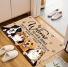 Pets Welcome Door Mat Carpet Mat Rug Home Decoration Entrance Hallway Floor Decor Cute Animal Style Non Slip Rugs Door Mat