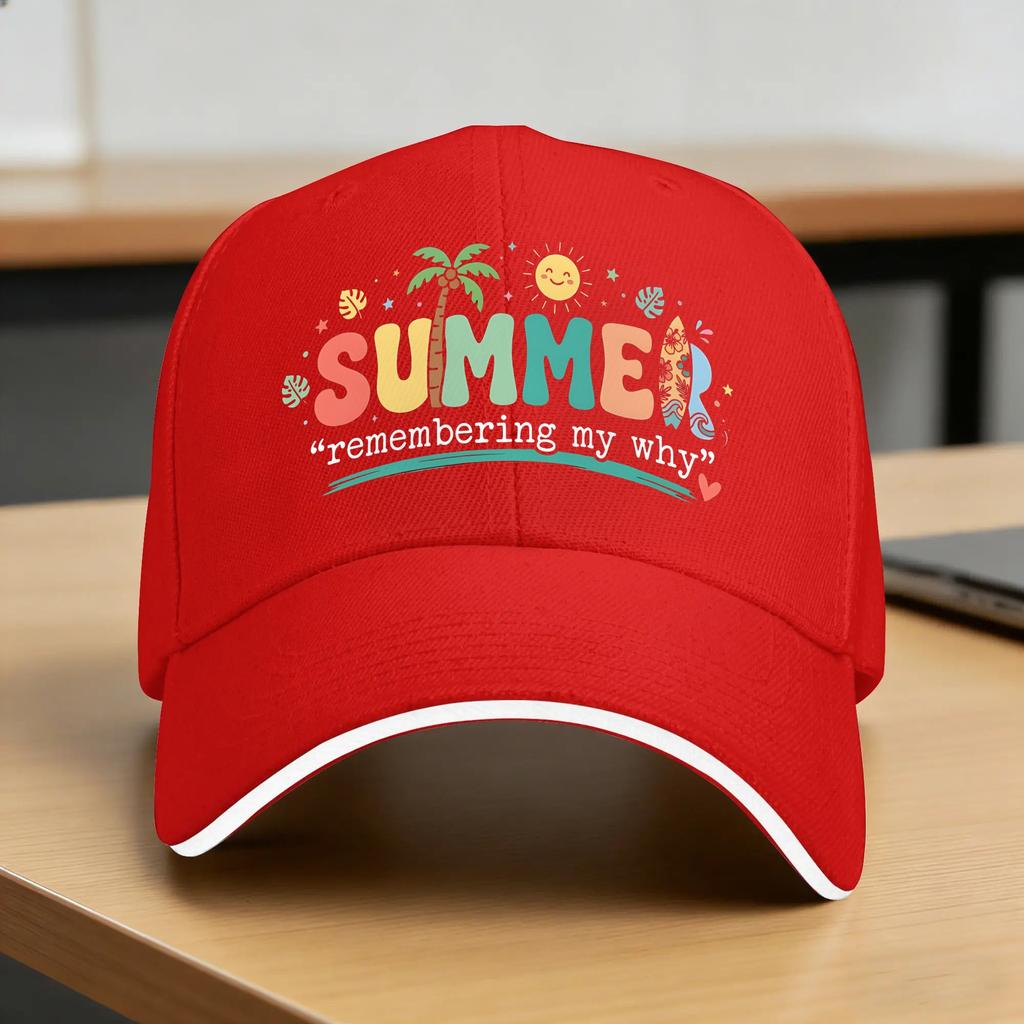 Summer Remembering My Why Sun Baseball Cap Spring Y2k Retro Trucker Hat For Unisex Adult Hiking Fishing Snapback Cap