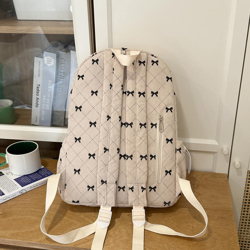 Student School Bag Bow Ribbon Large Capacity Backpack Computer Backpack