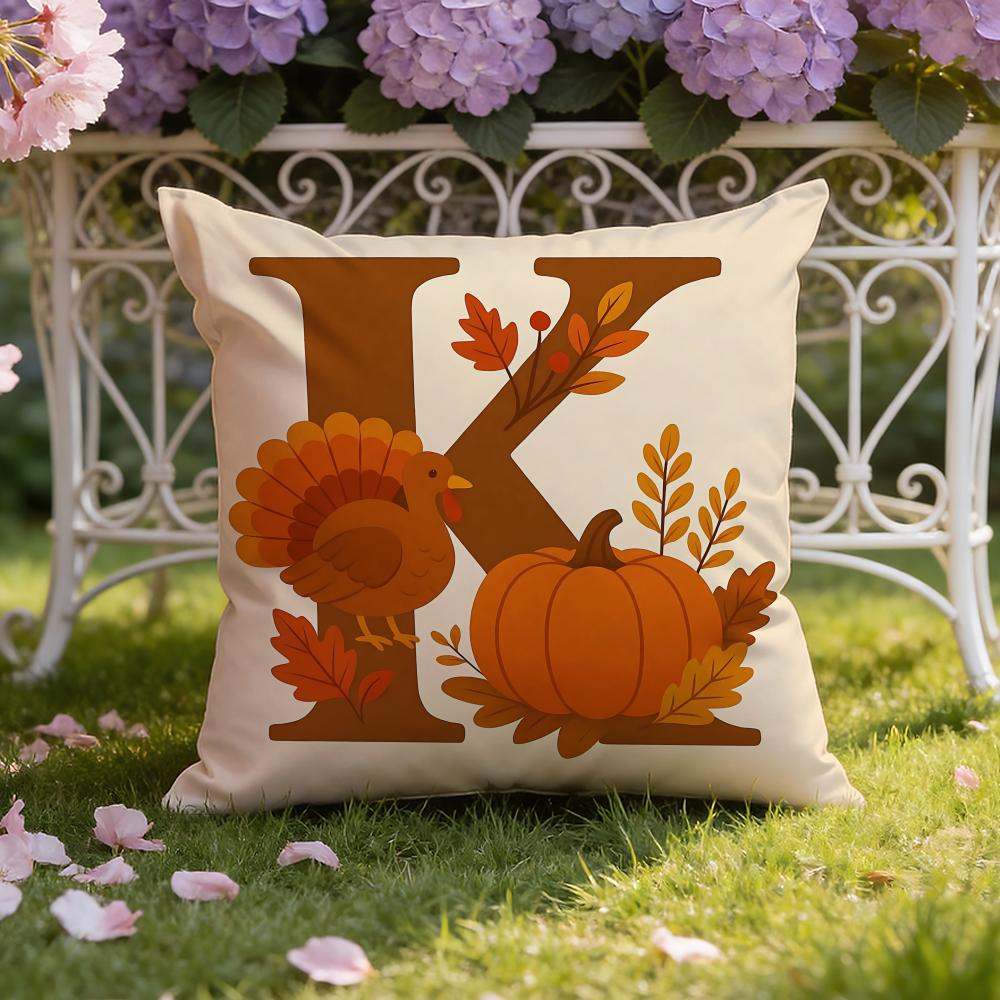 Holiday Thanksgiving Cushion Cover Home Car DualScene Pillow Cover Reversible for Premium Comfort