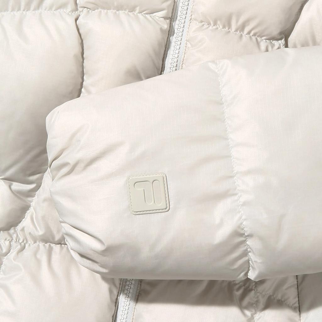 New FILA FLOW Down Puffer Jacket Women's Ecru FS2DJG4154F-SAD