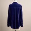 Turn-down Collar Soft Velvet Blouse Women Loose Simple Button Up Women Shirts Elegant Solid Office Lady Tops Casual Blusas 30086