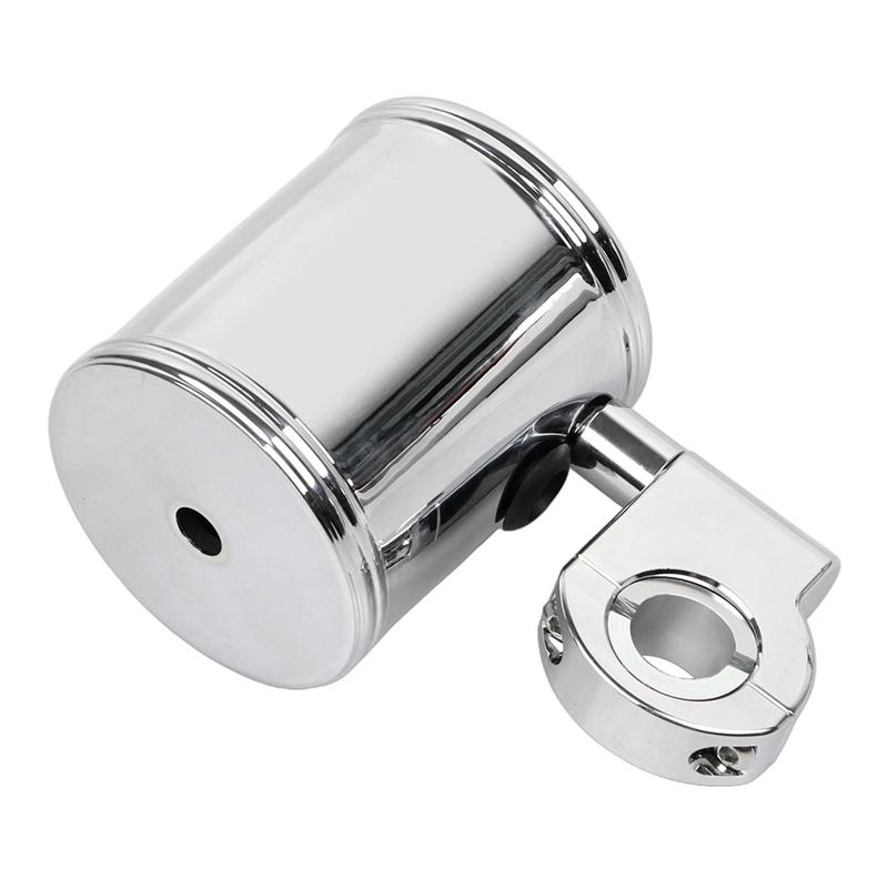 Universal Chrome Handlebar Drink Cup Holder For Motorcycles- 7/8Inch, 1Inch, 1.25Inch Sportster Compatible