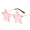 Star Shape Sun Glasses Funny Pentagram Eyewear Eyeglasses Christmas Decoration Party Glasses Rimless Sunglasses