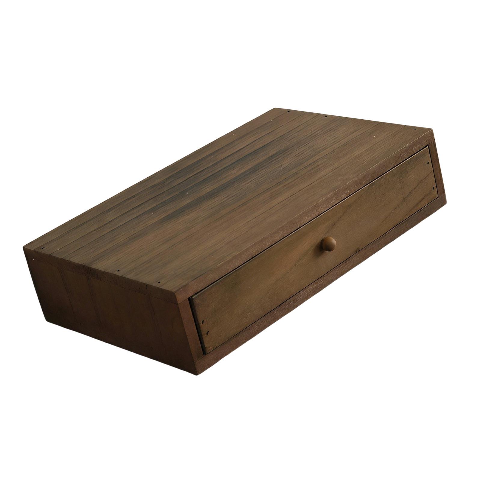 

Handcrafted Wooden Desktop Storage Box With Spacious Compartments Stationery Holder For Living Room Or Study Space