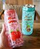 Creatieve Mode Blikjes Zomerijsbeker Kawaii Plastic Waterfles Met Deksel Buiten Sport Mannen Vrouwen Studenten Drinkbekers Met Rietje