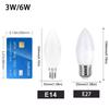 10pcs E27 E14 Led Bulb 220V Candle Bulb Energy Saving Lamp 3W 6W 9W Led Chandelier Light Spotlight Led for Home Decoration
