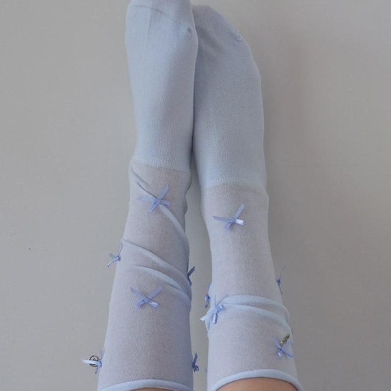 

Гольфы до колена OVT-U с лентами для вечеринки Baby blue