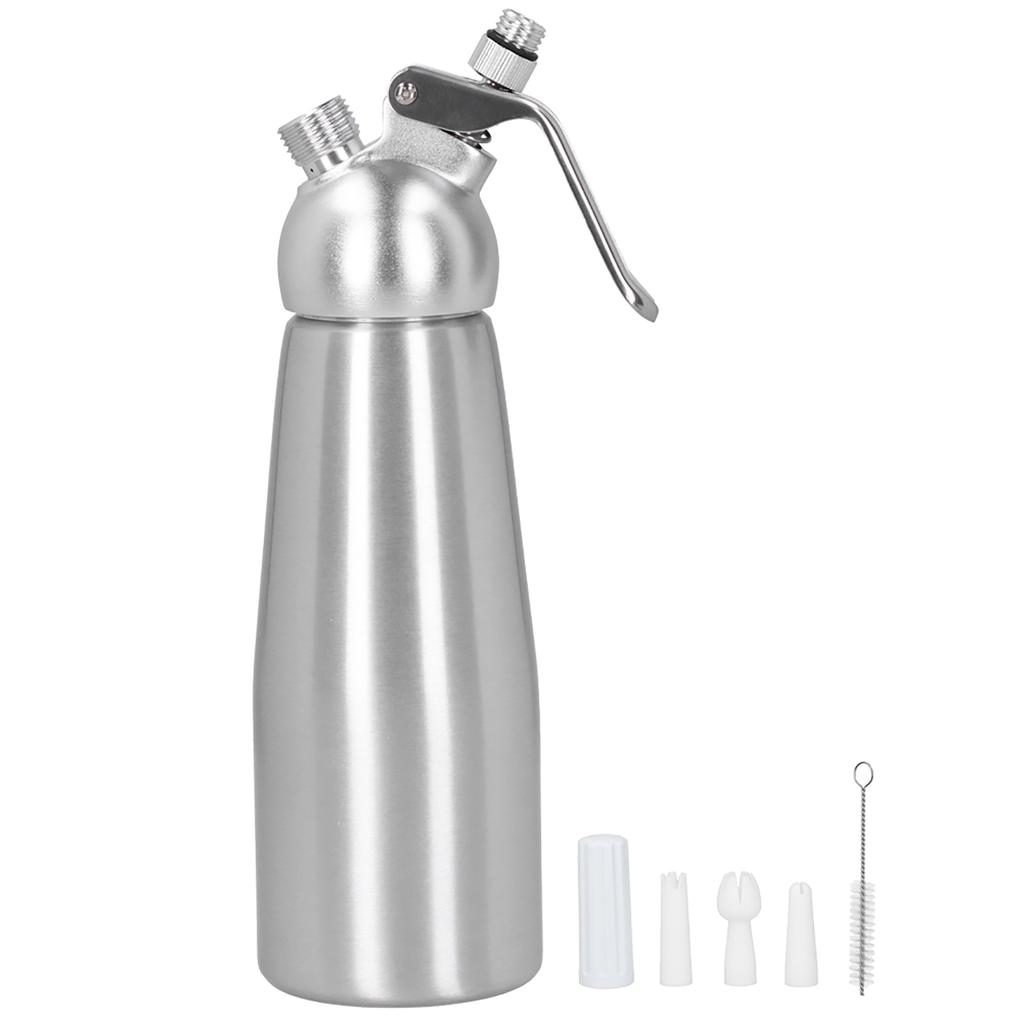 Aluminium Legierung Creme Whipper Schäumer Dispenser Kuchen Dessert DIY Werkzeug mit 3 Dekoration