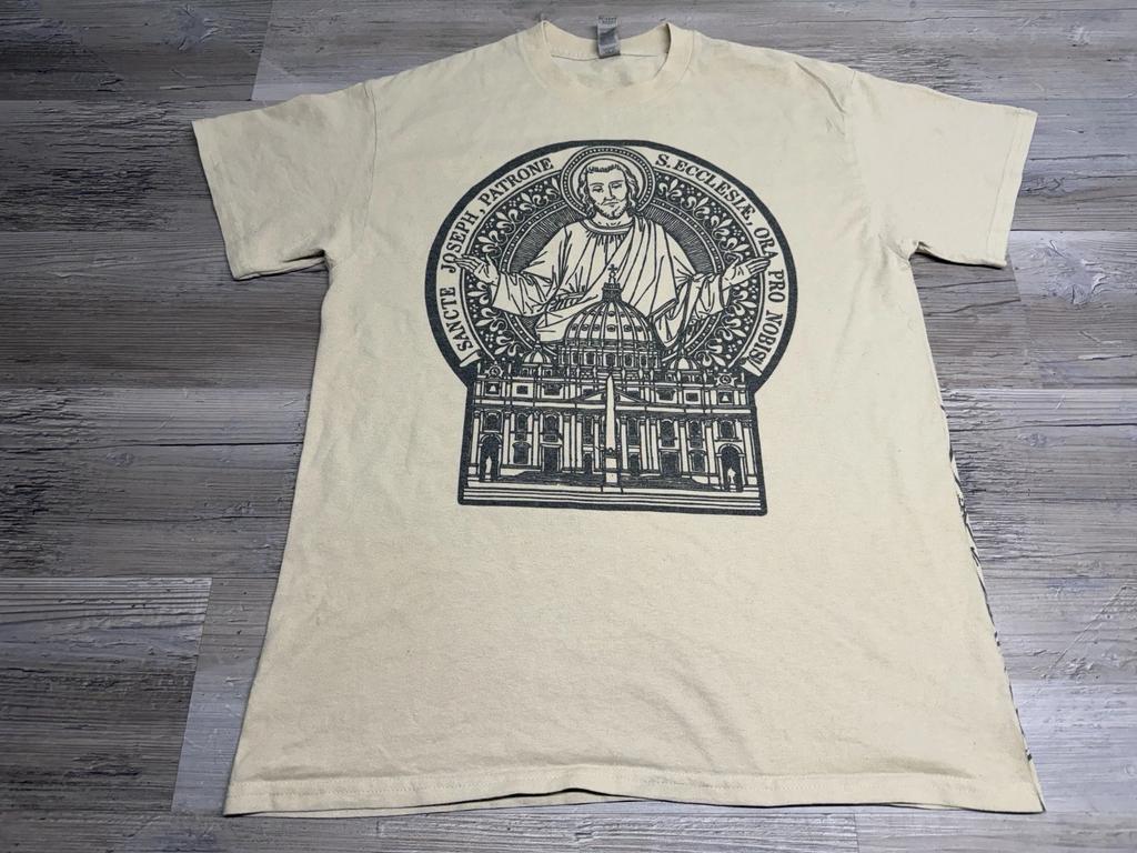 Litanie di San. T-Shirt Joseph Cristiana Cattolica Grafica Ora Pro Nobis Taglia M