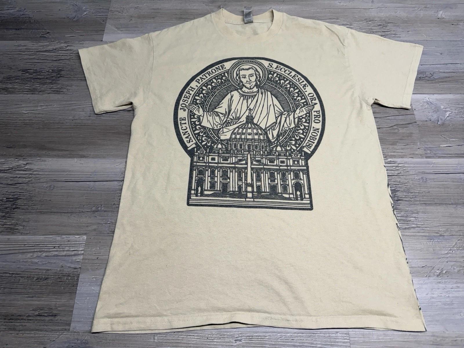 

Litany of St. Joseph T-Shirt Christian Catholic Graphic Tee Ora Pro Nobis Size M S