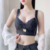 Underwear Women's Summer Thin Women's Bra No Steel Hoop Collar Bra Collection Accessory Breasts Anti Sagging Large Size Bra
