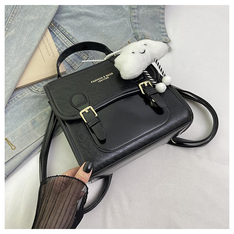 

2025 new Korean version fashionable exquisite double shoulder small backpack women commuter messenger shoulder bag high-end hand bag