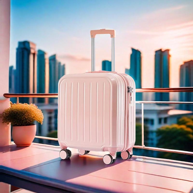18" Carry-on Travel Suitcase with Universal Wheels and Lock, Sturdy Trolley Case for Students, 20" Version Available